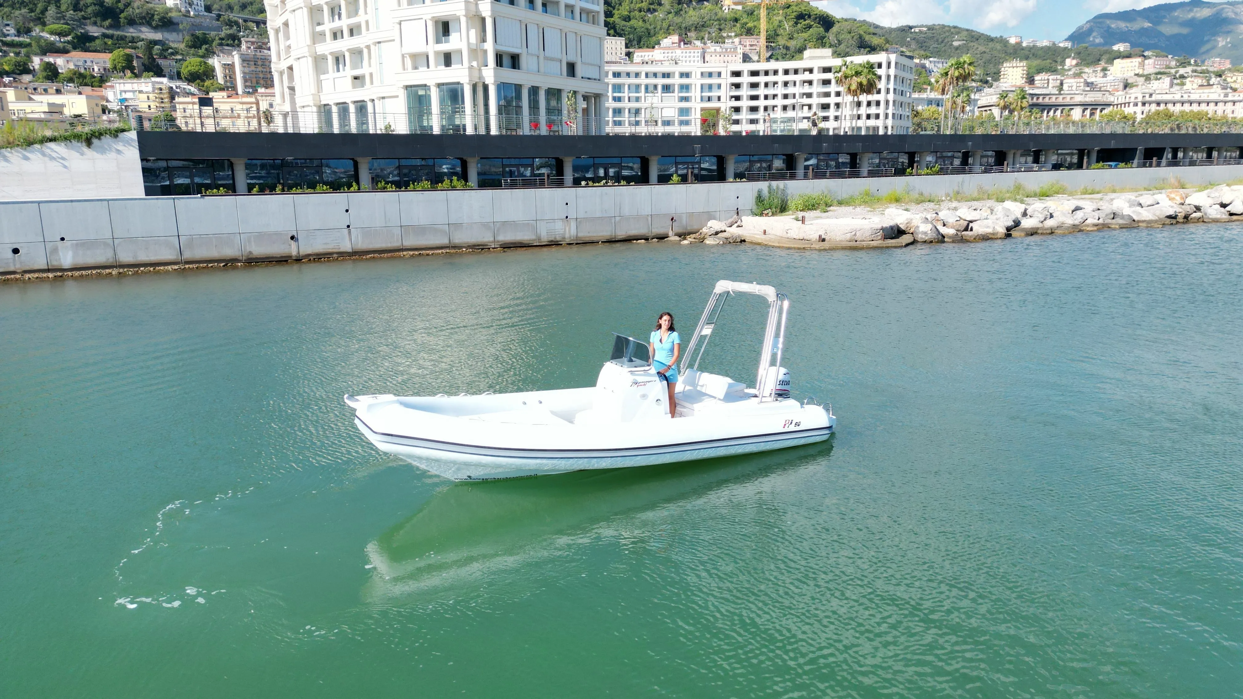 Explore Salerno on a 6.3m Panamera PY 60 Motor Boat Rental