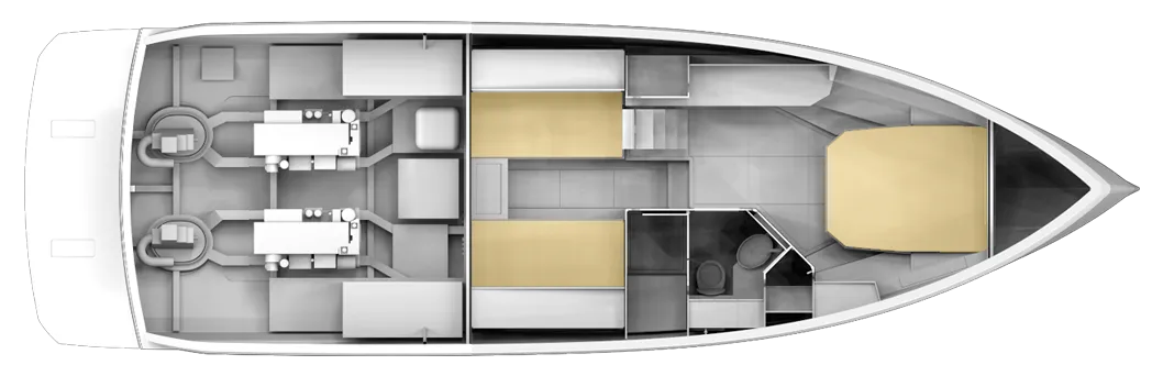 13.45m Opatija 2 Cabin Motor Yacht Hire