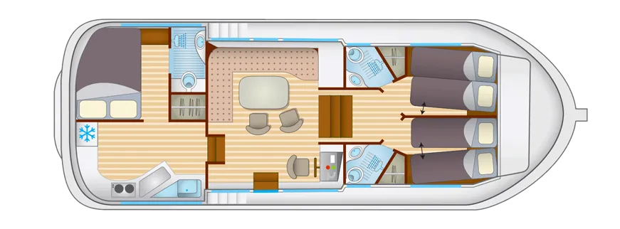 Charter a 11.8m 3 Cabin House Boat in Corbigny