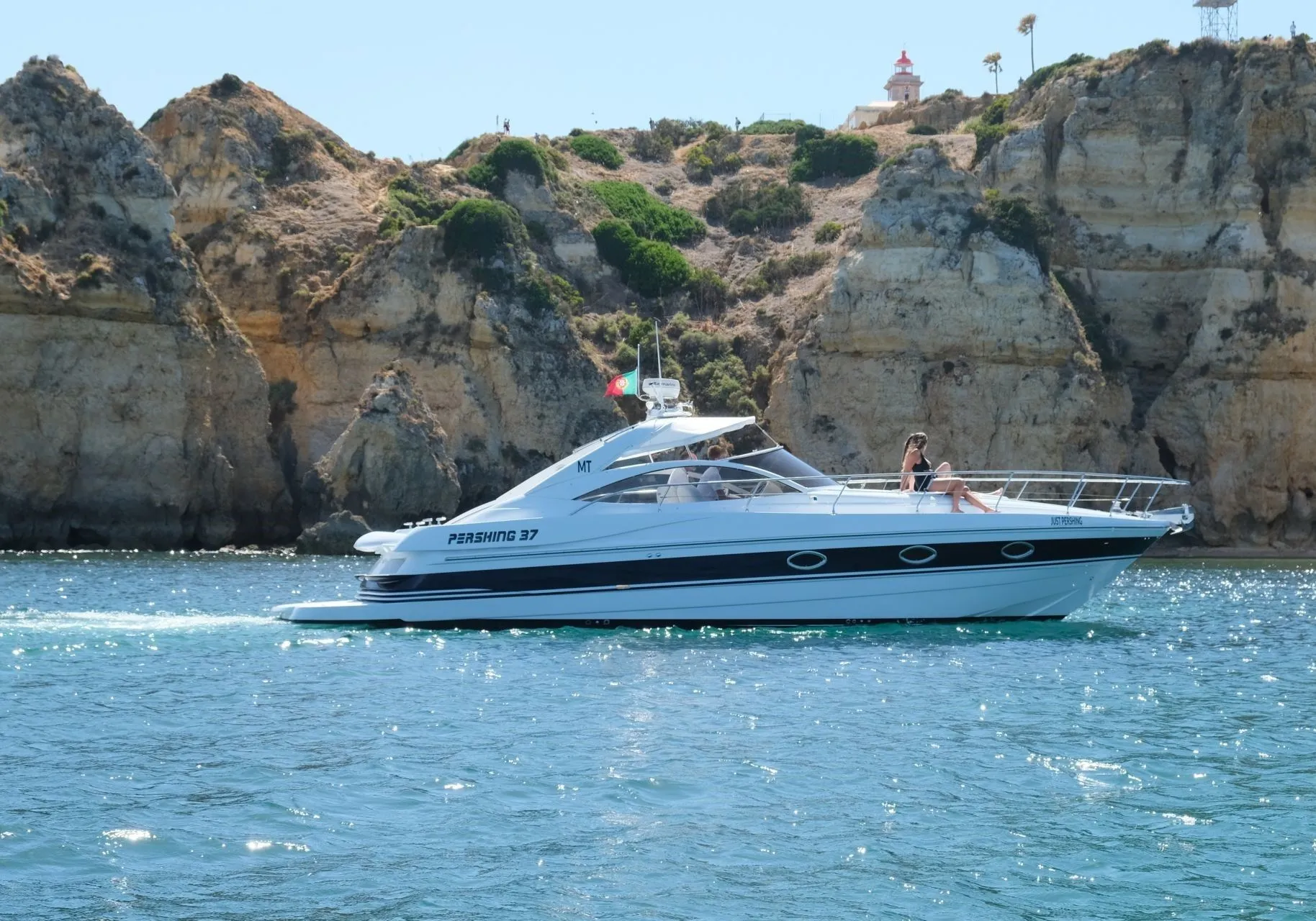 Charter a 11.57m Motor Yacht Pershing 37 in Lagos