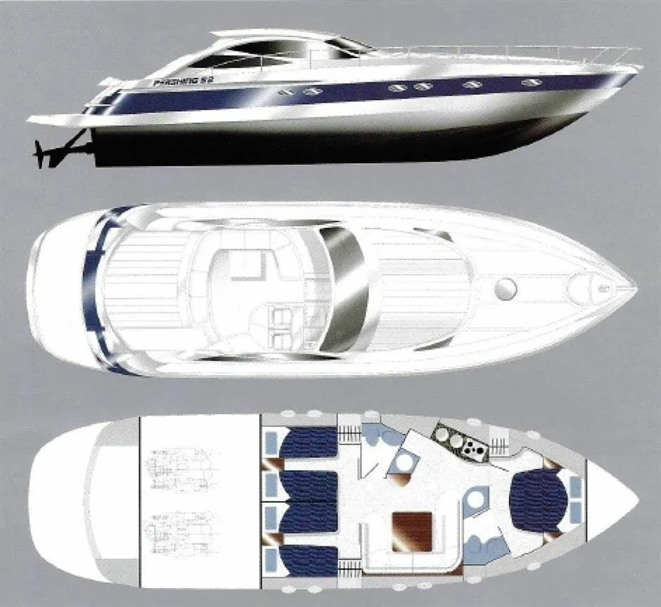 Charter a 16m Pershing 52 Motor Yacht in Poltu Quatu