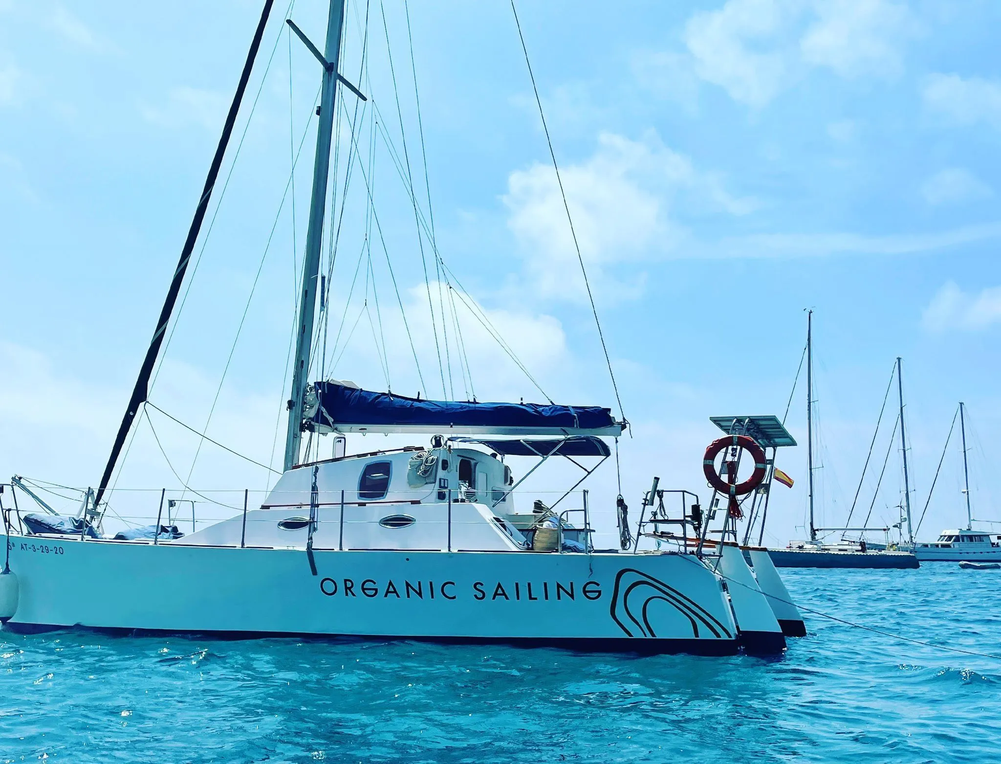 Explore Santa Eularia des Riu on a 10m 4 Cabin Catamaran Rental