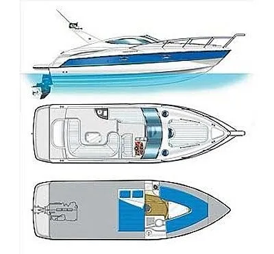 Explore Porto Frade on a 9.28m Rental Motor Yacht Phantom 290