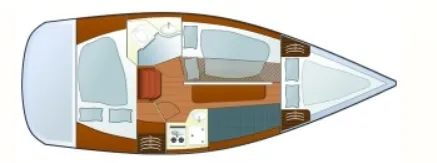 7.72m Ruciane-Nida 2 Cabin Sailing Yacht Hire