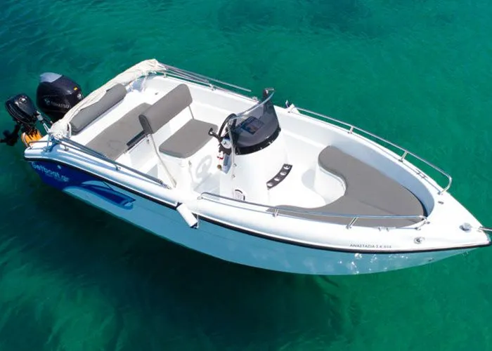 Rent a 6.5m Poseidon Blue Water 6.4 Motor Boat in Nea Peramos