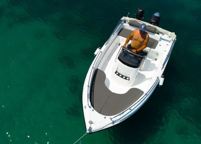 Charter a 6.5m Motor Boat Poseidon Blue Water 6.4 in Nea Peramos