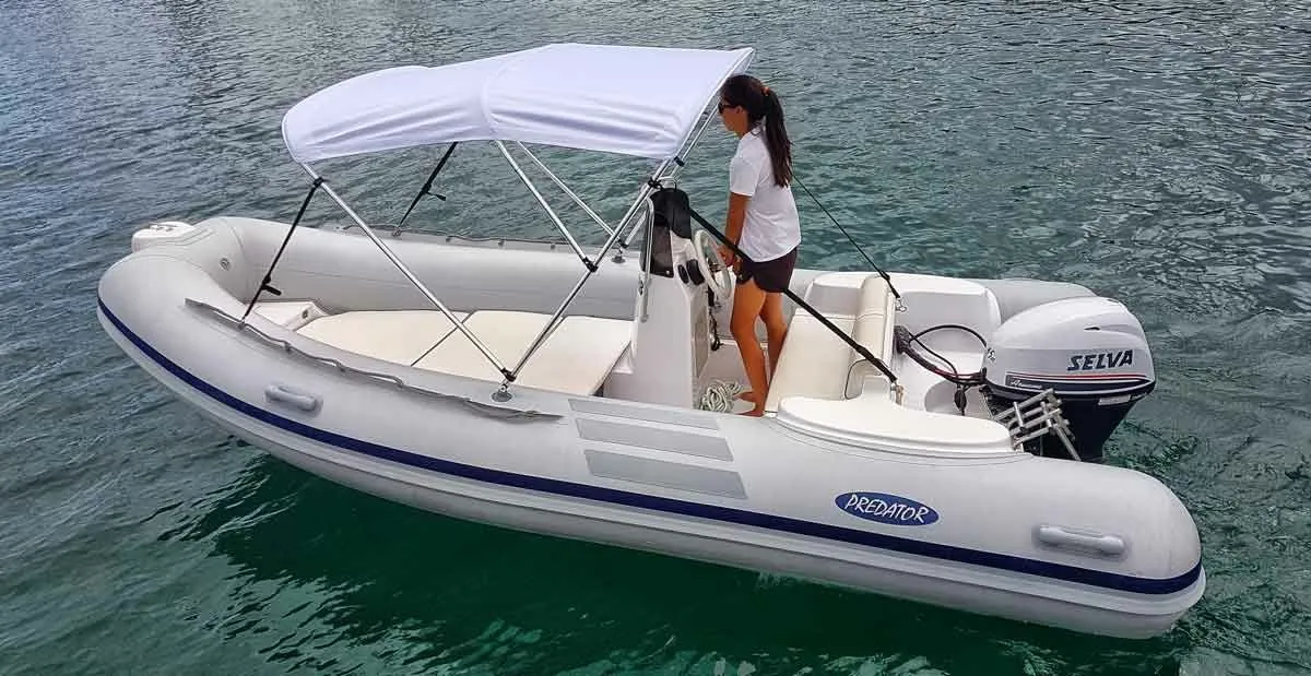 Explore Palamos on a 5m Rental Motor Boat Predator 490