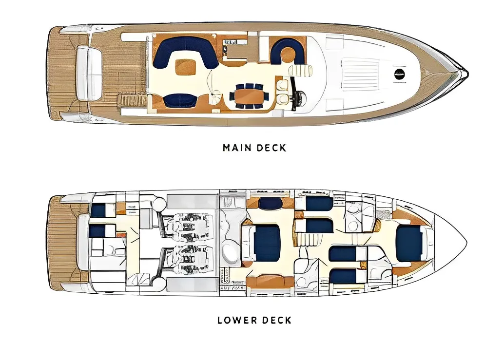 Charter a 23m Princess 23 Motor Yacht in Koh Kaew