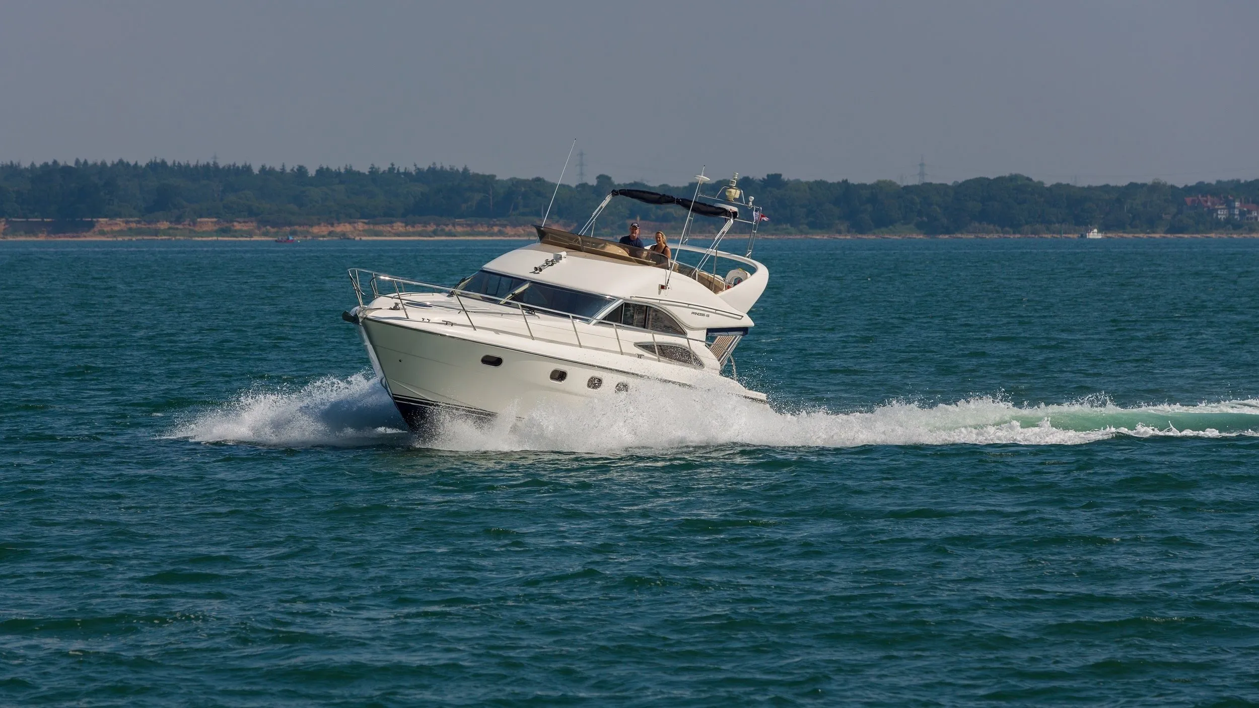 Explore Southampton on a 13.3m Princess 45 Fly Motor Yacht Rental