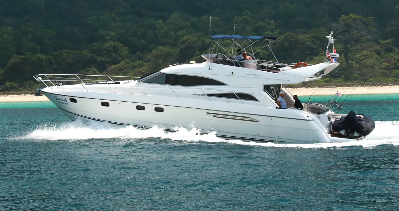Explore Pattaya Central on a 17m Rental Motor Yacht Princess 56