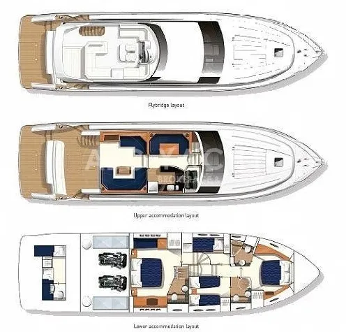Explore Mykonos City on a 19.3m Princess 62 Motor Yacht Rental