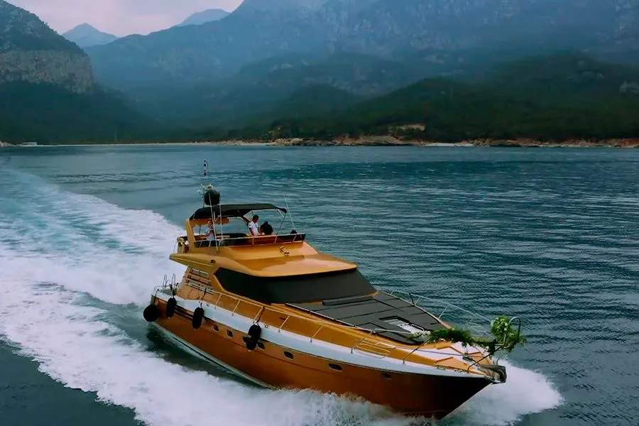 Explore Antalya on a 23m Rental Motor Yacht Princess 66