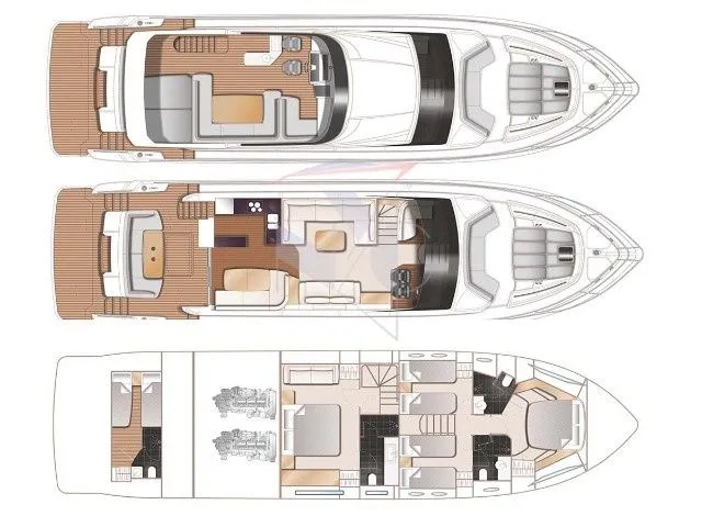 Rent a 20m Motor Yacht Princess V65 in Mykonos City