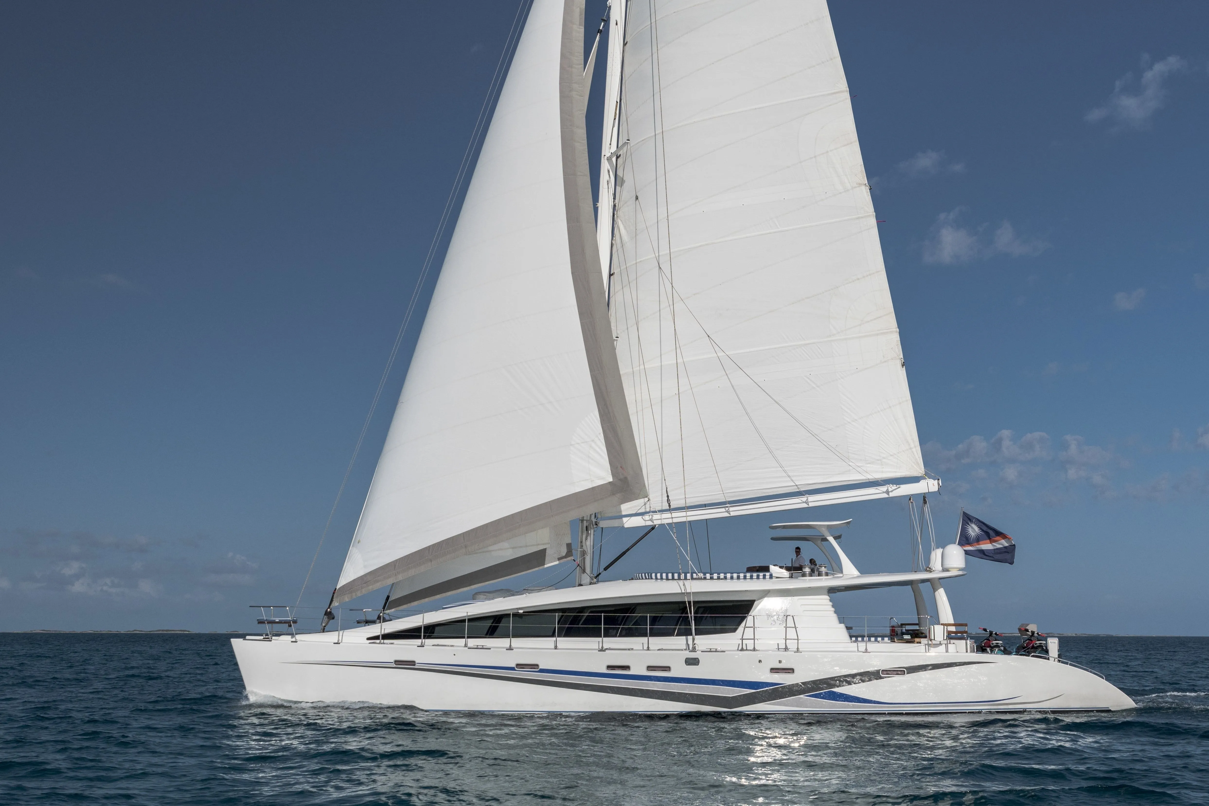 Explore Downtown Nassau on a 25.3m Rental Catamaran Prout 83
