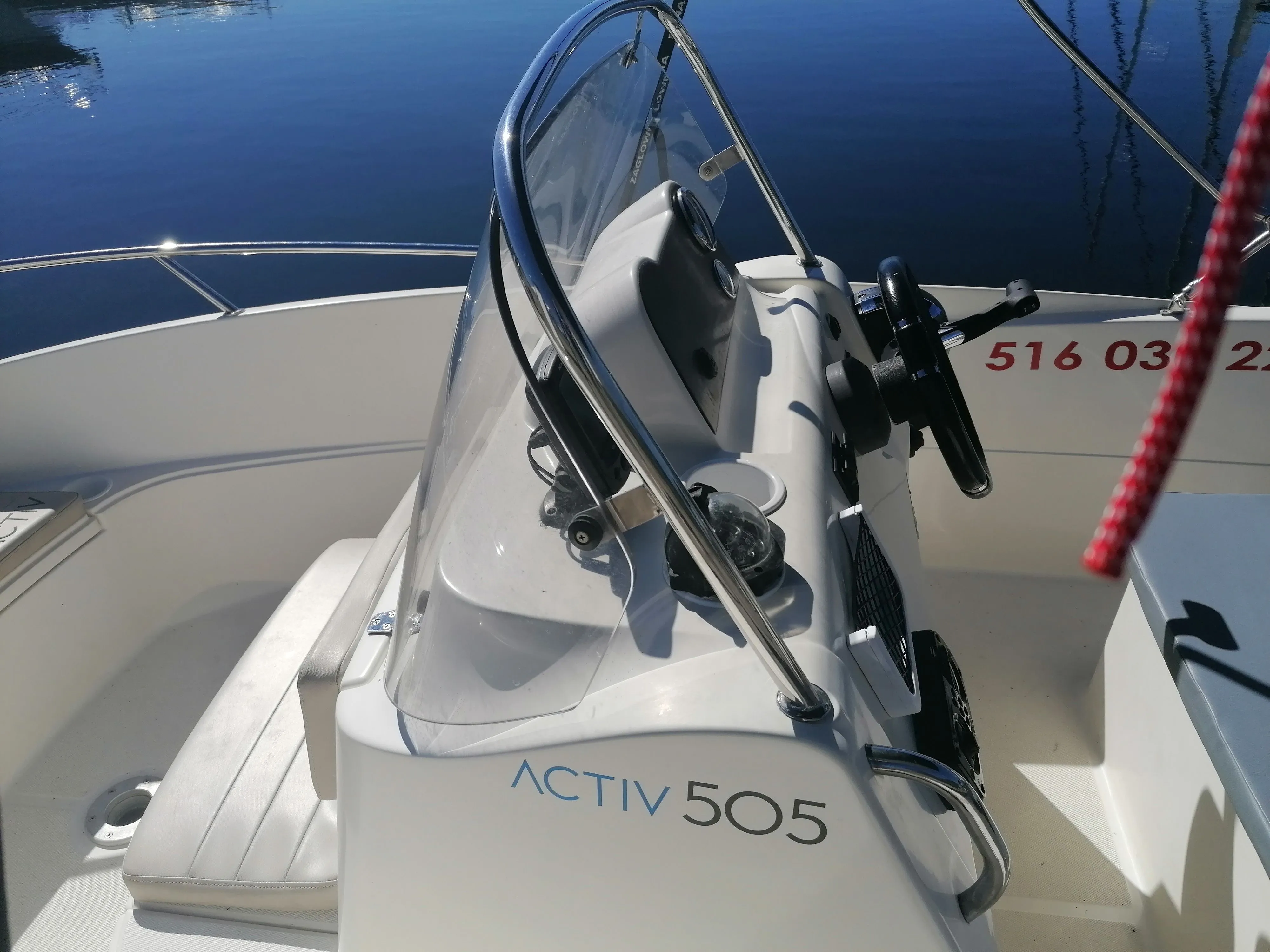 Explore Gizycko on a 5.05m Rental Quicksilver 505