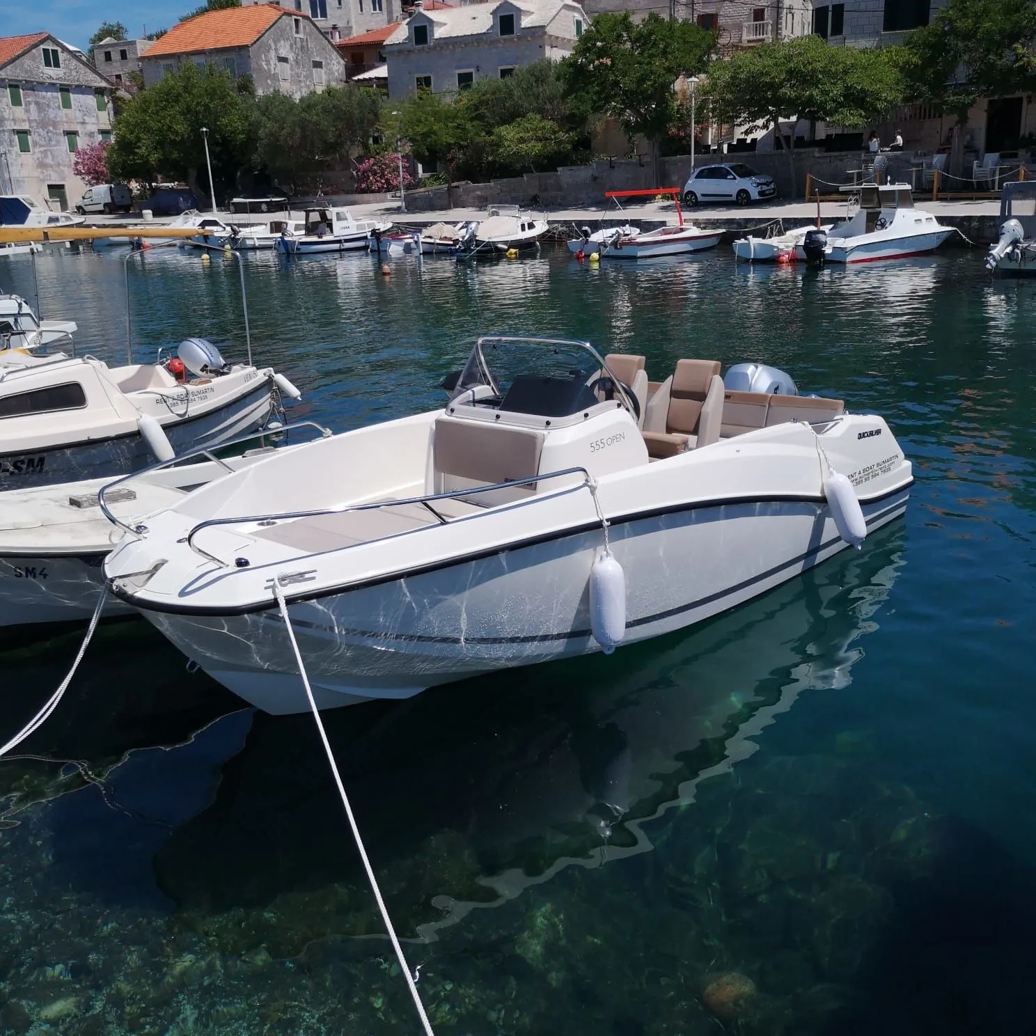 5.35m Baska Voda Motor Boat Quicksilver 555 Open Hire