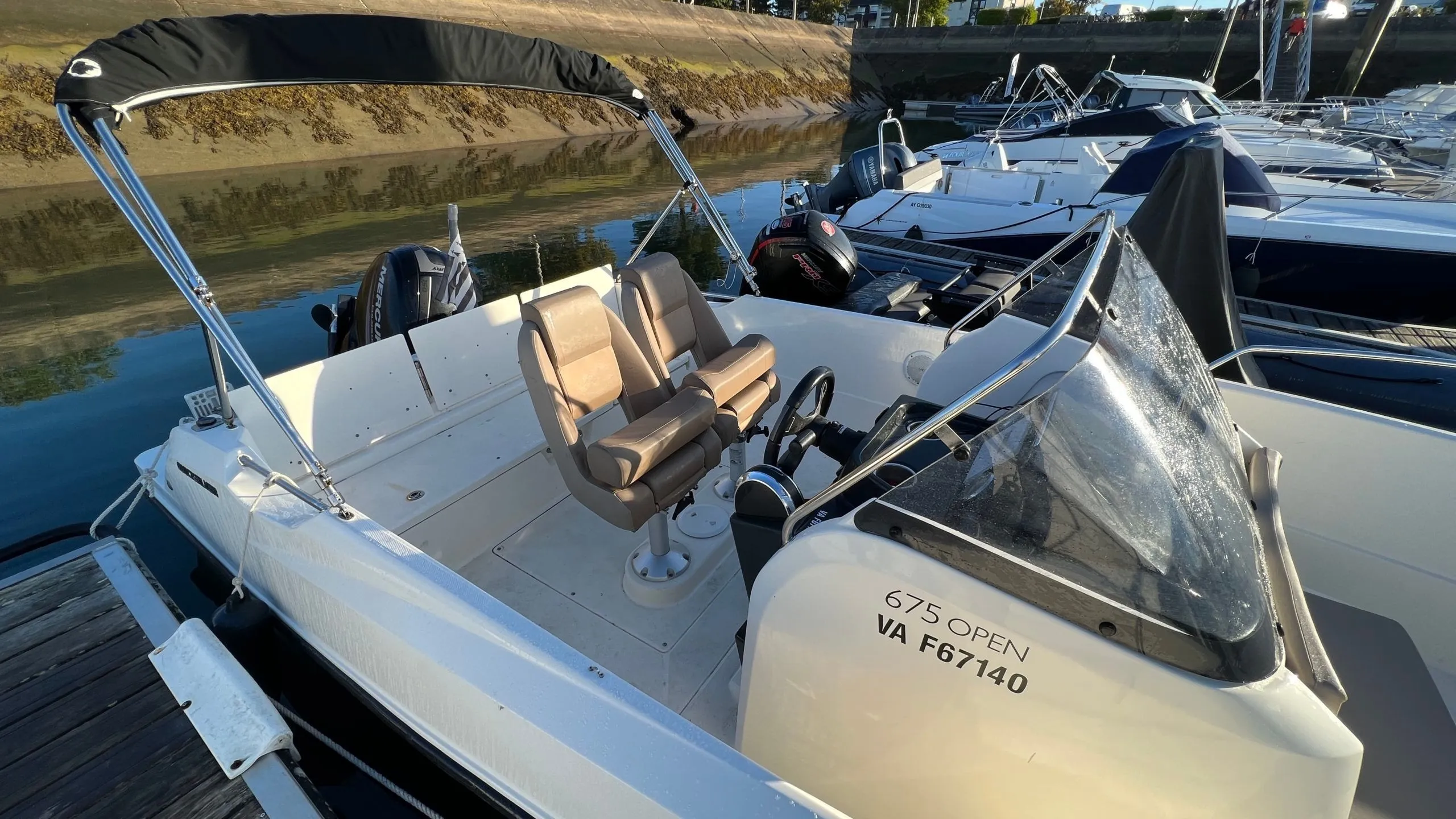 Charter a 6.66m Quicksilver 675 Motor Boat in Arzon