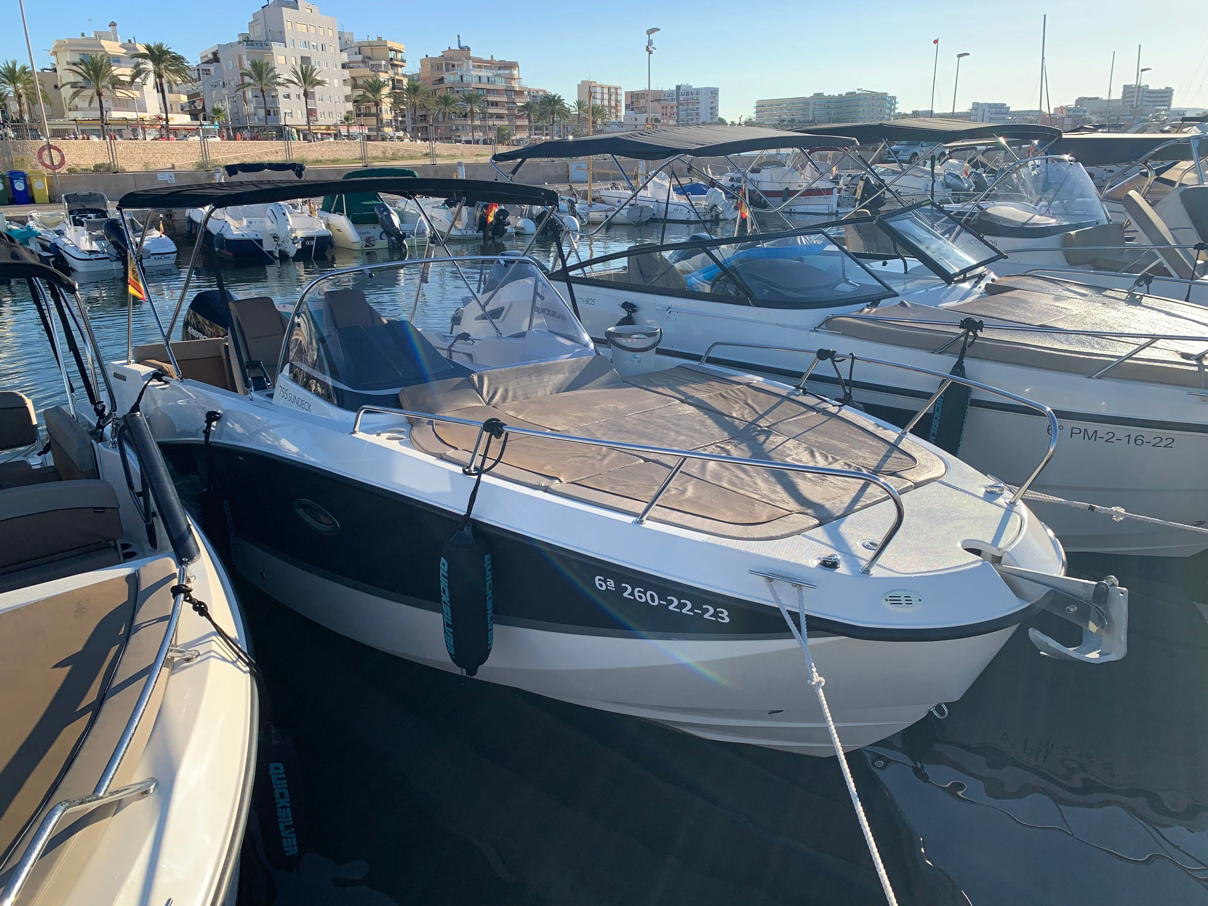 Charter a 7.6m Motor Boat Quicksilver 755 in Can Pastilla