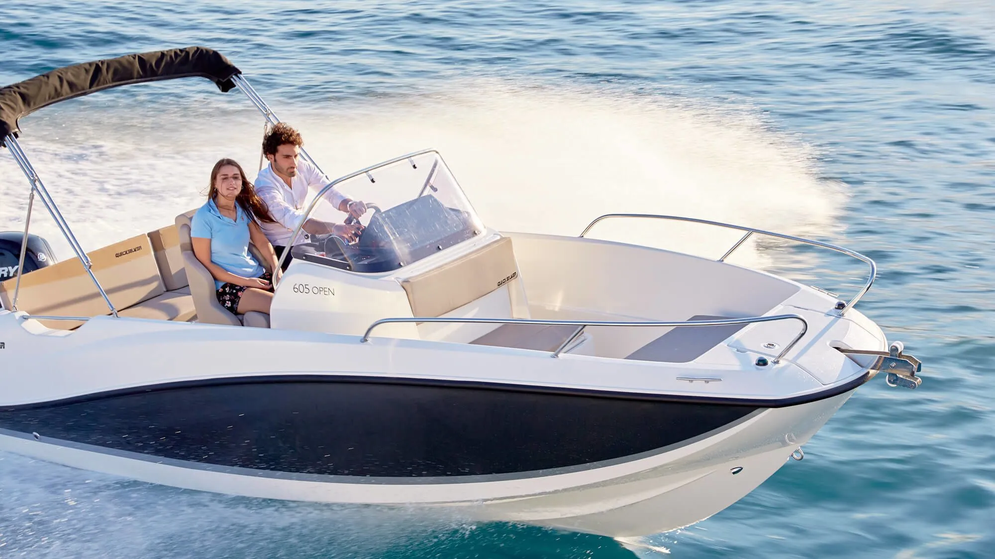 Explore Denia on a 6.05m Rental Quicksilver Activ 605 Open