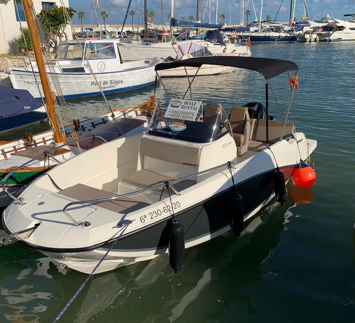 Charter a 6m Quicksilver Activ 605 Open Motor Boat in Sitges