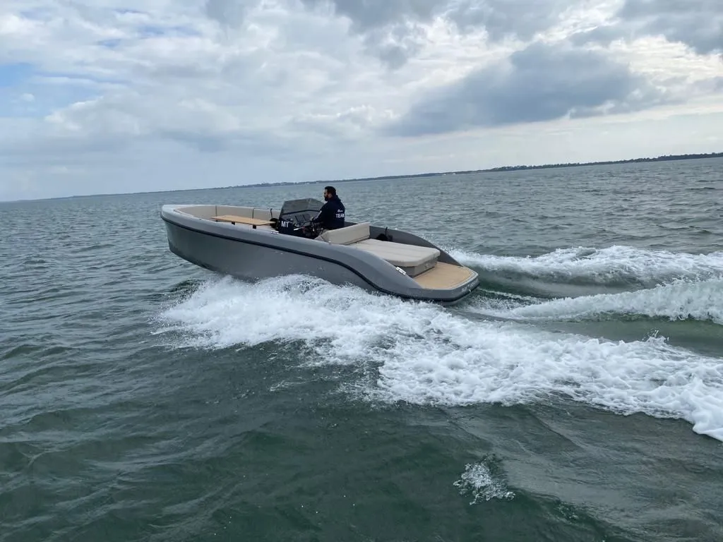 Explore Setúbal on a 7.44m Rand 24 Motor Boat Rental