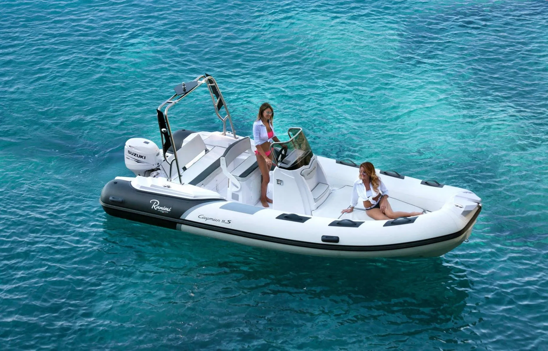 Explore Lagos on a 5.95m Rental Motor Boat Ranieri 19 S