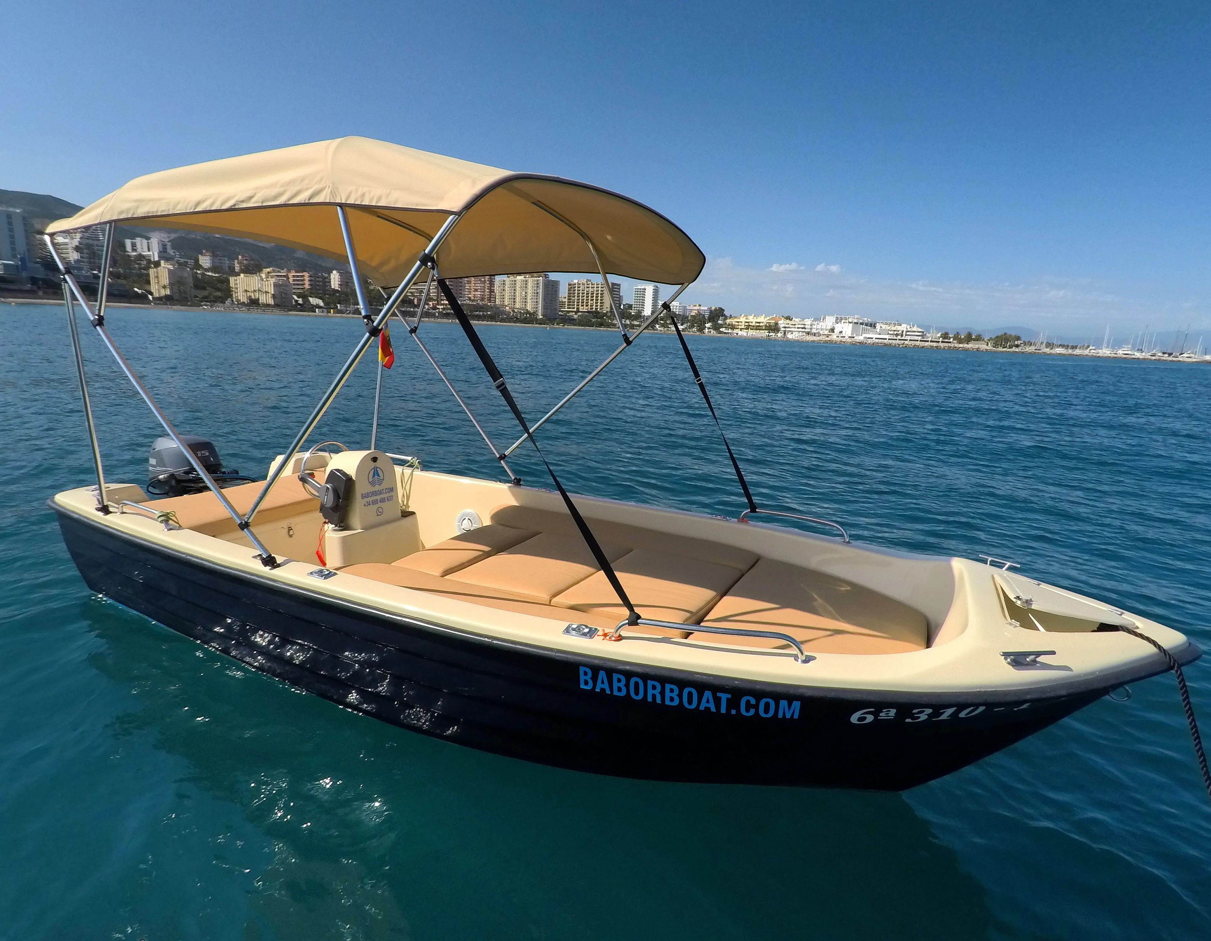 Explore Benalmádena on a 4.7m Rental Remus 470