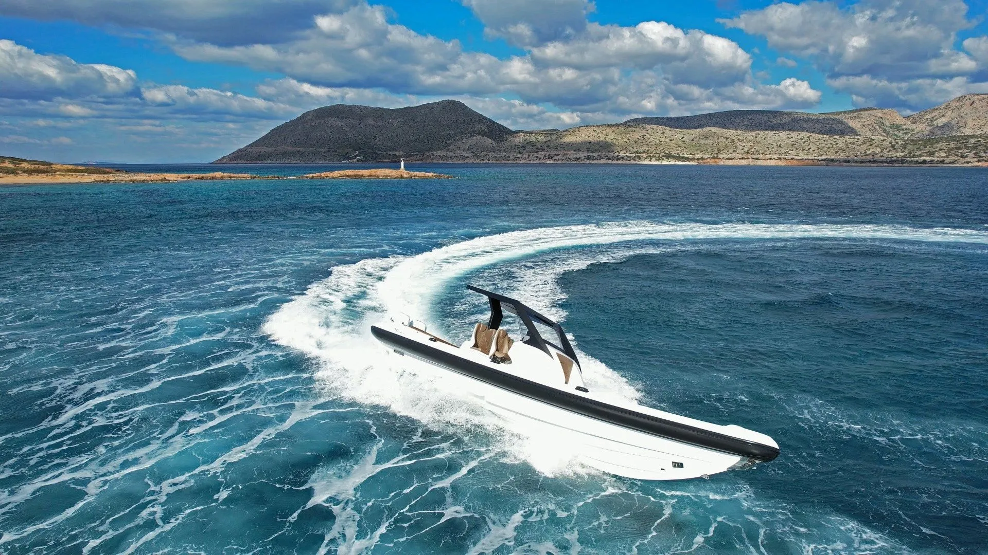 12m Sifnos Ribco Seafarer 33 Motor Boat Hire