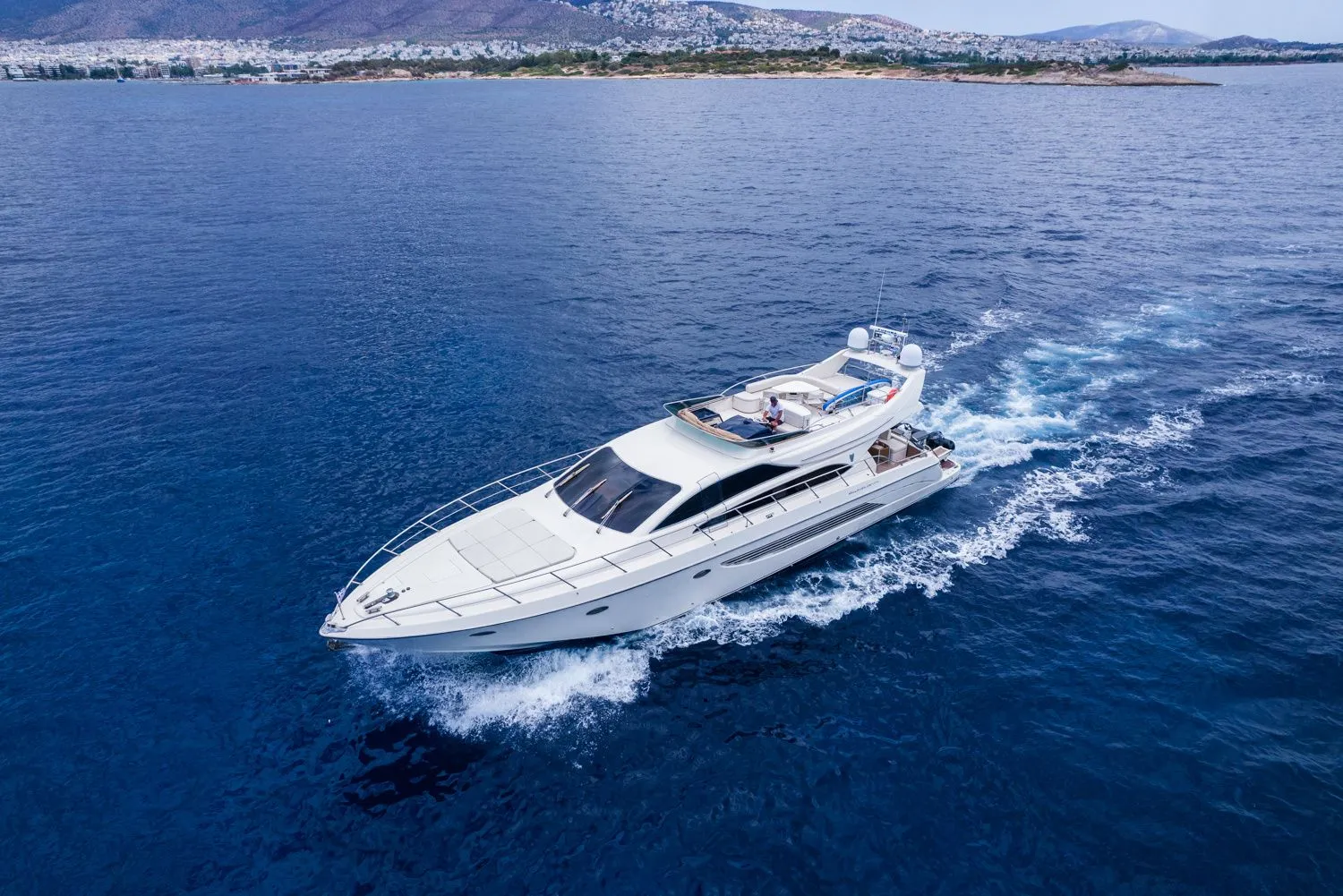 Explore Athens on a 21.62m Rental Motor Yacht Riva 70 Dolce Vita