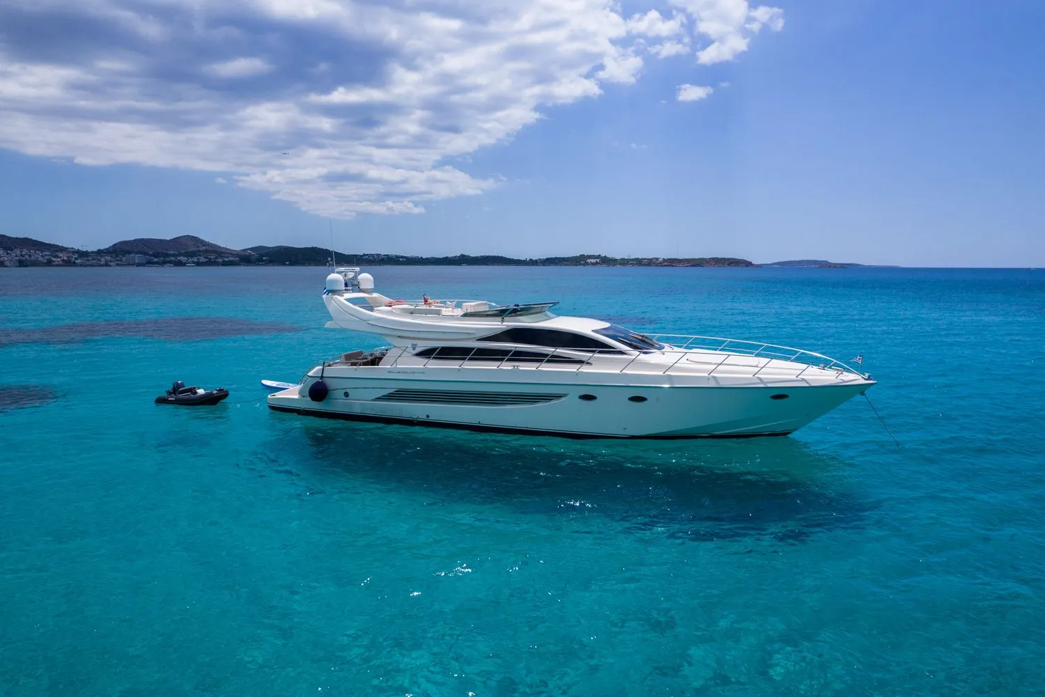 Explore Athens on a 21.62m Rental Motor Yacht Riva 70 Dolce Vita