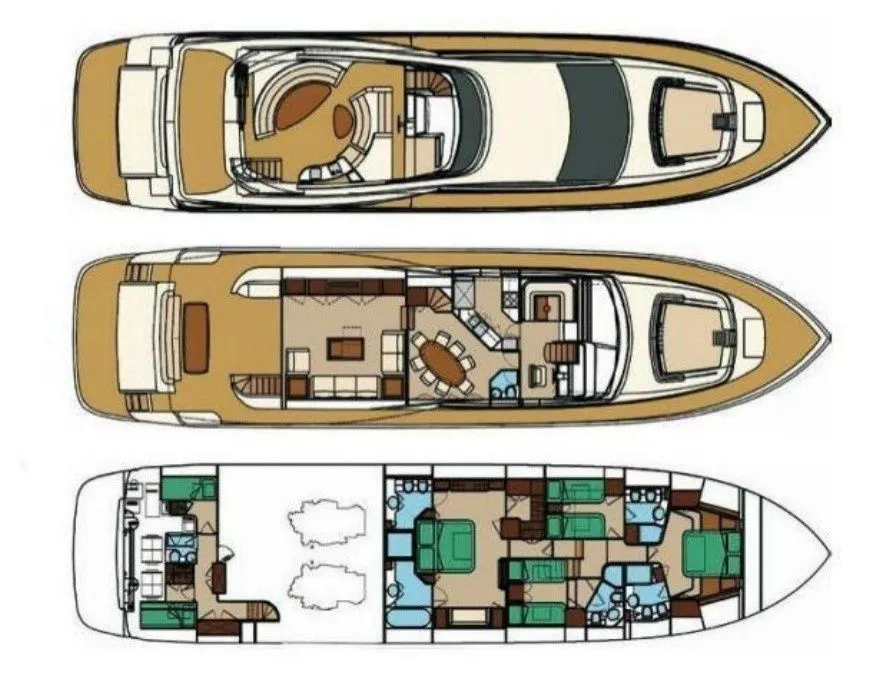 26m Göcek 4 Cabin Motor Yacht Hire