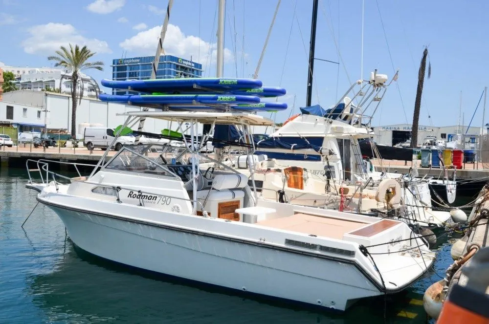 Explore Marbella on a 8m Rental Motor Boat Rodman 790
