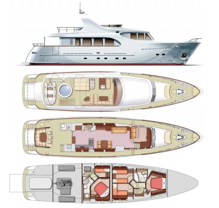 Explore Povedniki on a 24.4m Rybinsk Shipyard 80 Motor Yacht Rental