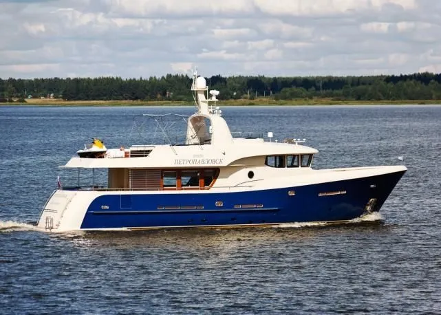 Explore Povedniki on a 24.7m Rybinsk Shipyard 81 Motor Yacht Rental