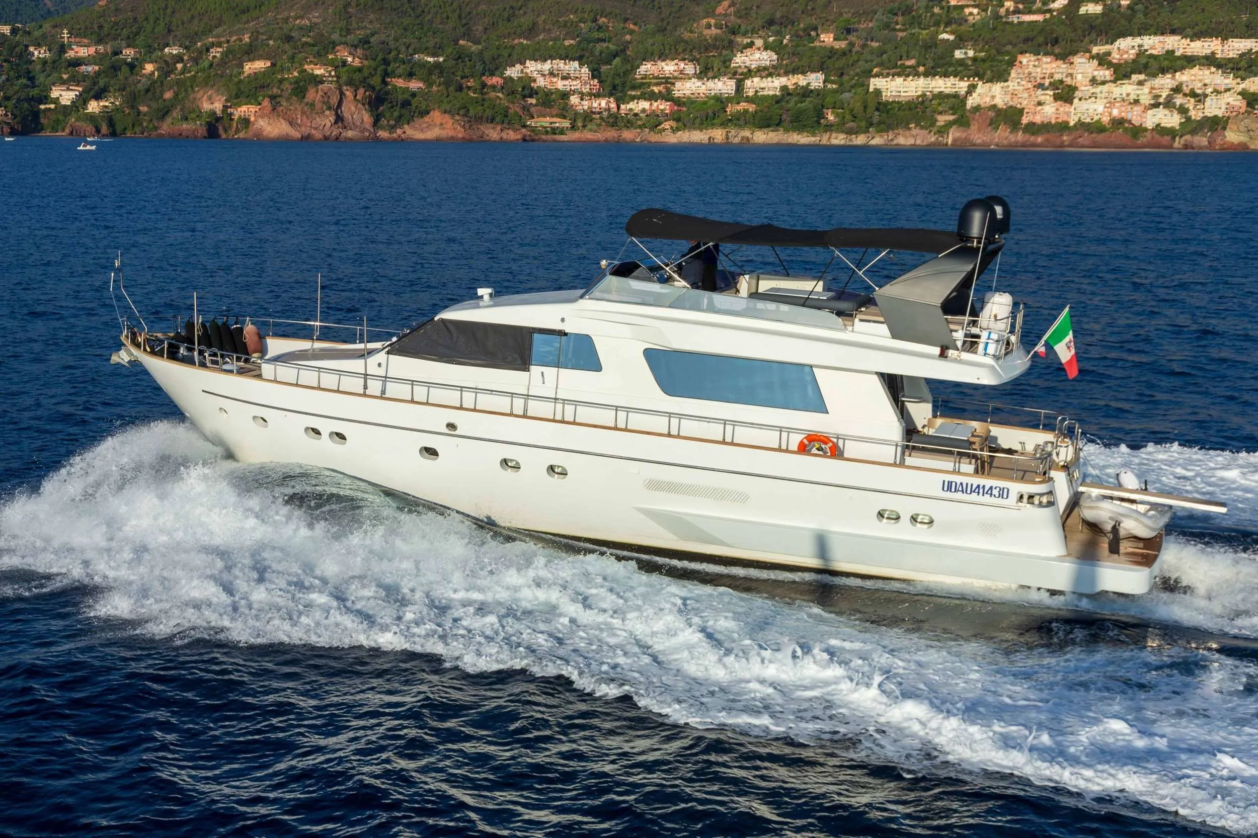 Explore Ajaccio on a 21.4m 3 Cabin Motor Yacht Rental