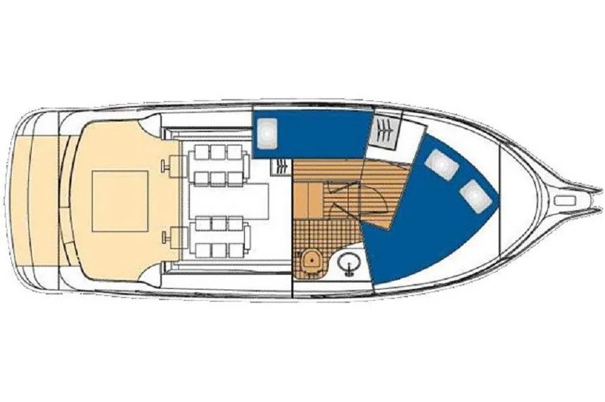 9.5m Biograd na Moru 2 Cabin Motor Yacht Hire