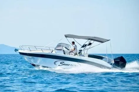 Explore Rab on a 7.75m Rental Motor Yacht