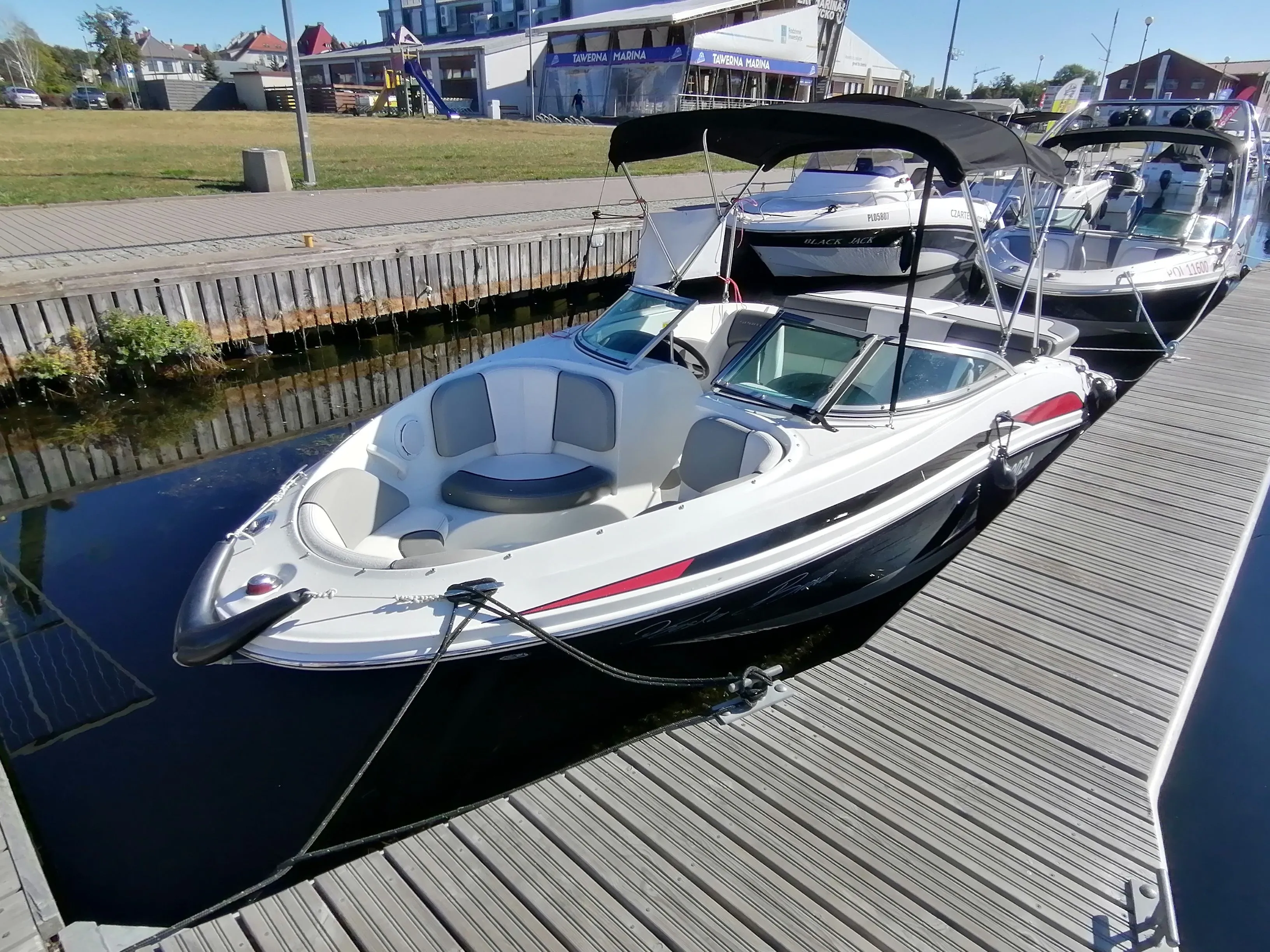 Explore Gizycko on a 5.5m Rental Motor Boat