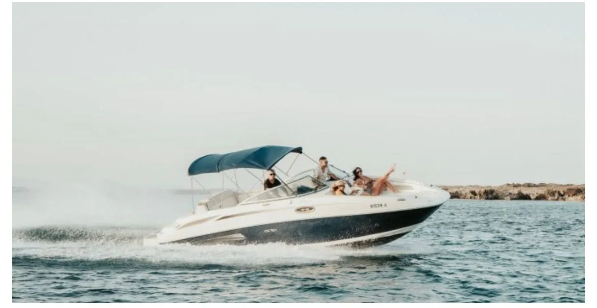 Explore Ibiza Town on a 8m Rental Motor Boat