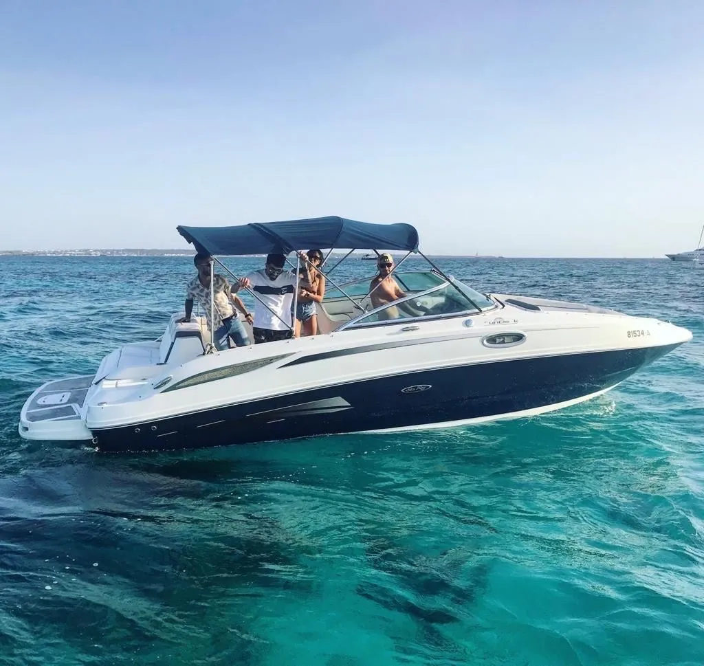 Explore Ibiza Town on a 8m Rental Motor Boat