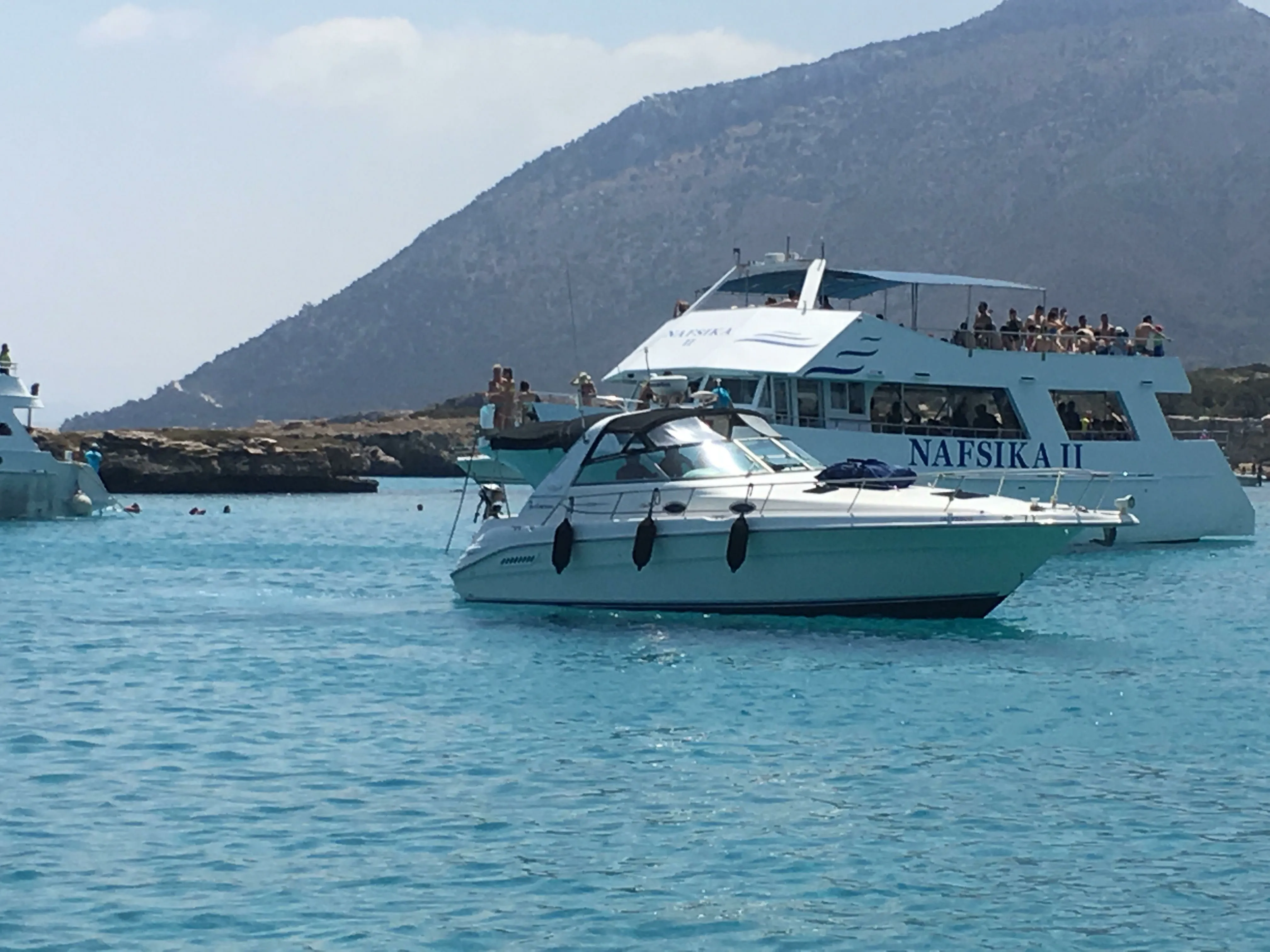 Explore Ayia Napa on a 12m Rental Sea Ray 350 Sundancer