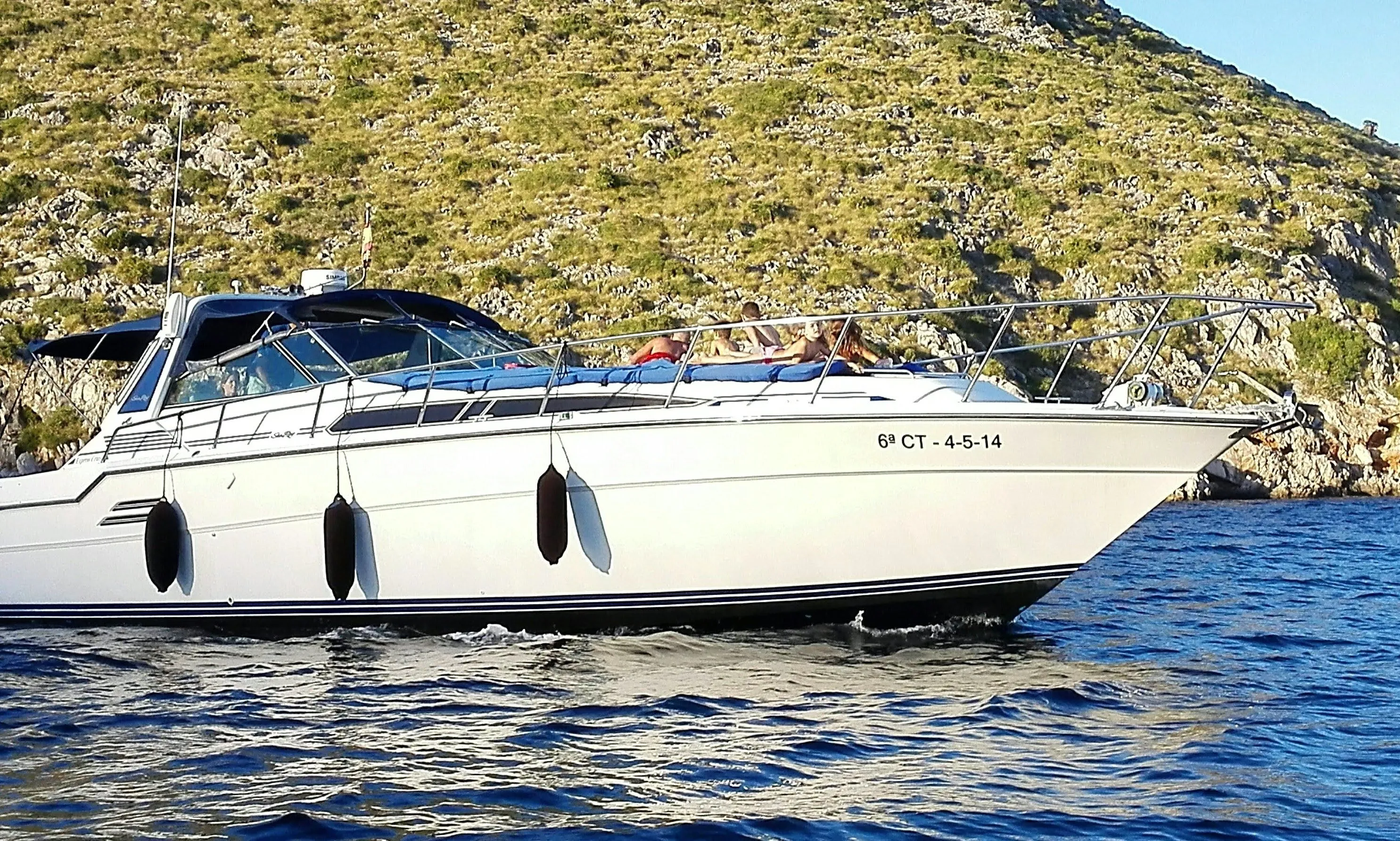 Explore Port de Pollensa on a 14.66m Rental Motor Yacht Sea Ray 460
