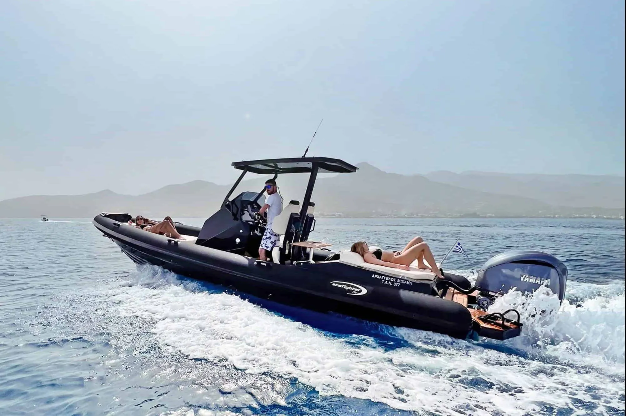 Explore Agios Nikolaos on a 8.6m Rental Seafighter Ultimeight 28