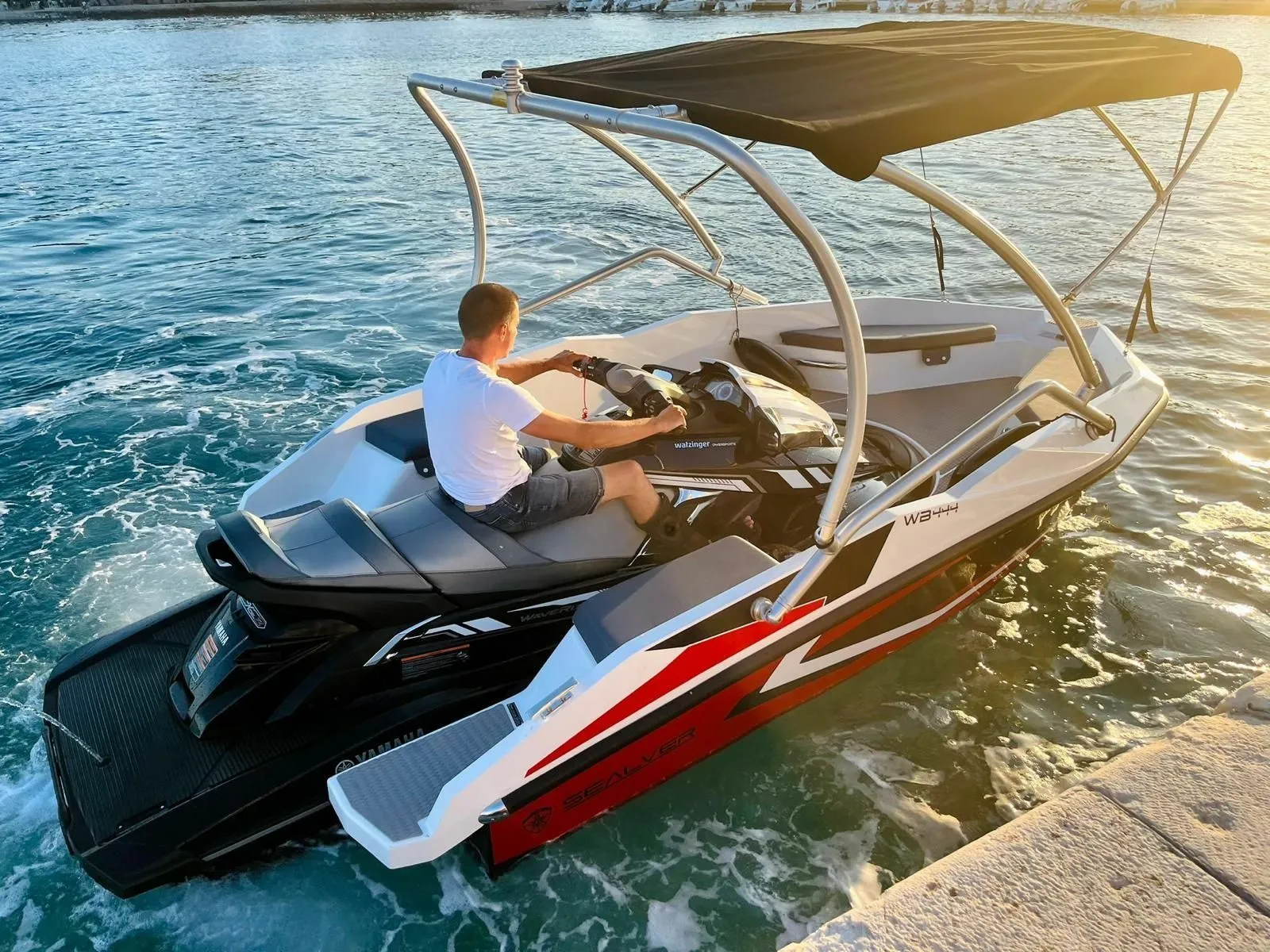 Explore Vodice on a 4.44m Rental Sealver WB 444
