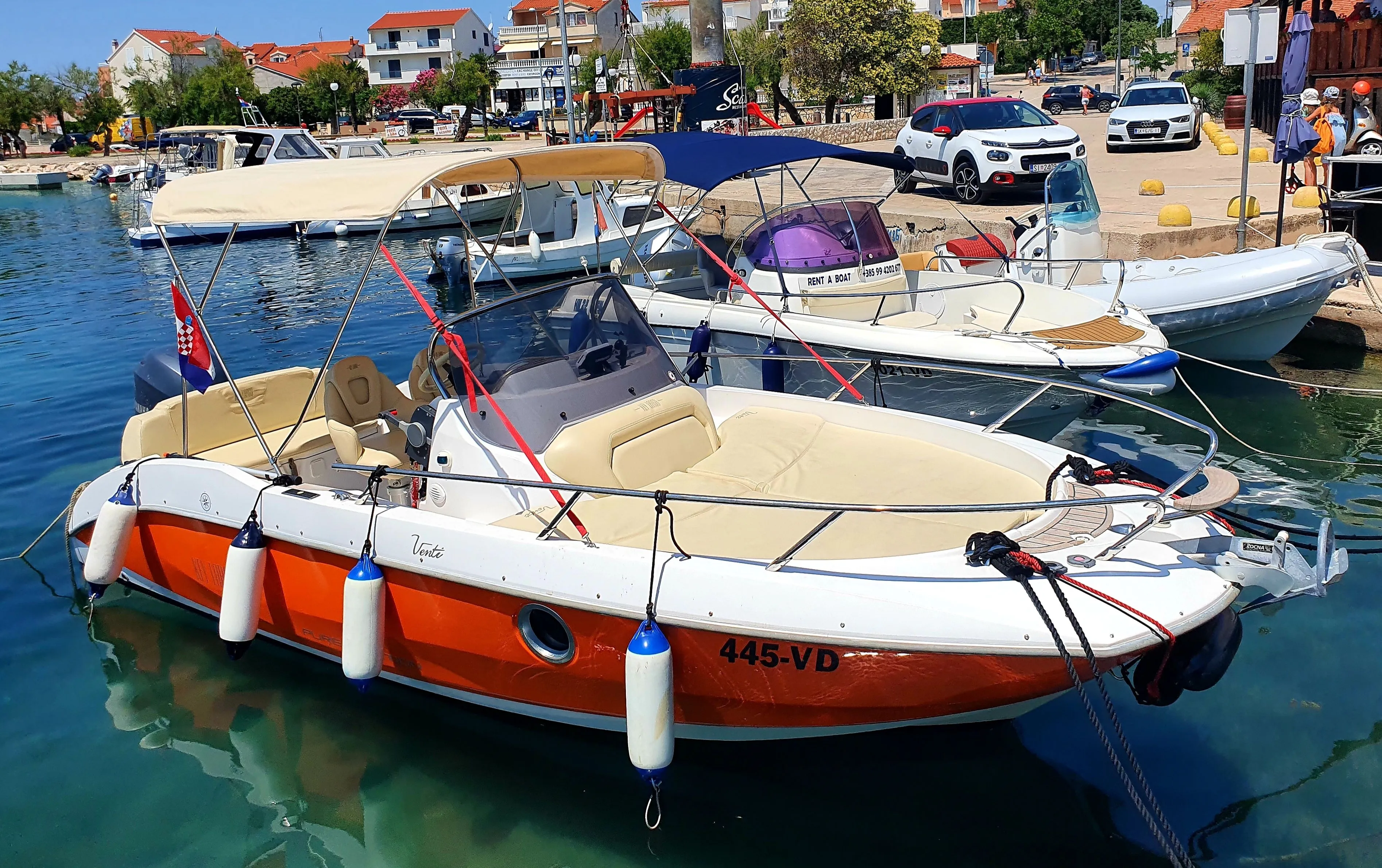 Explore Vodice on a 6.4m Rental Motor Boat