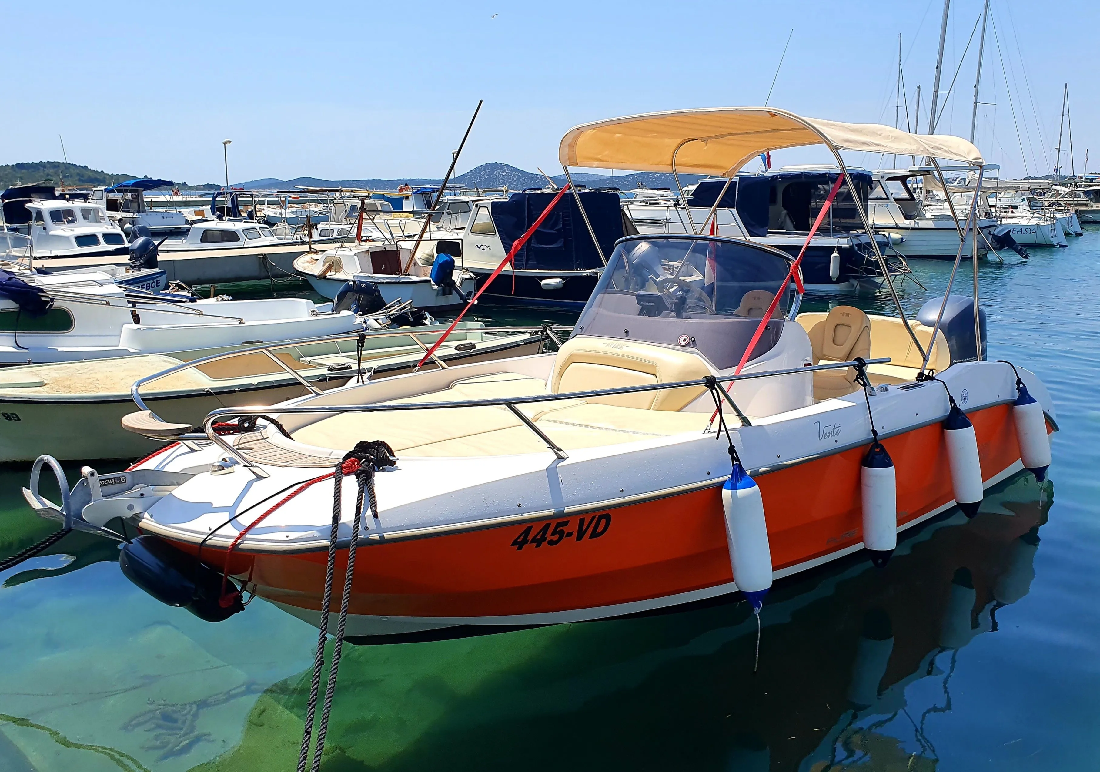 Explore Vodice on a 6.4m Rental Motor Boat