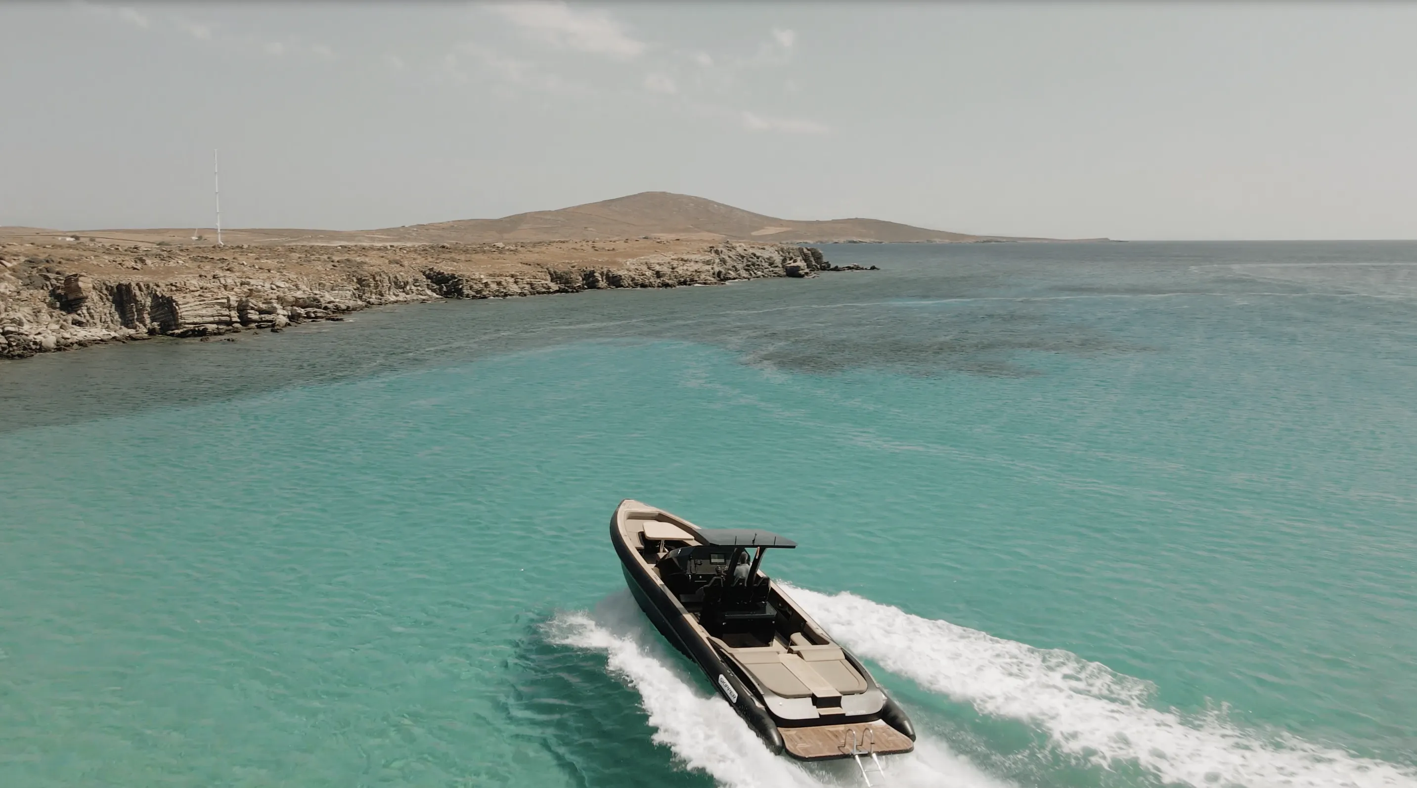 Explore Mykonos City on a 12m Rental Boat