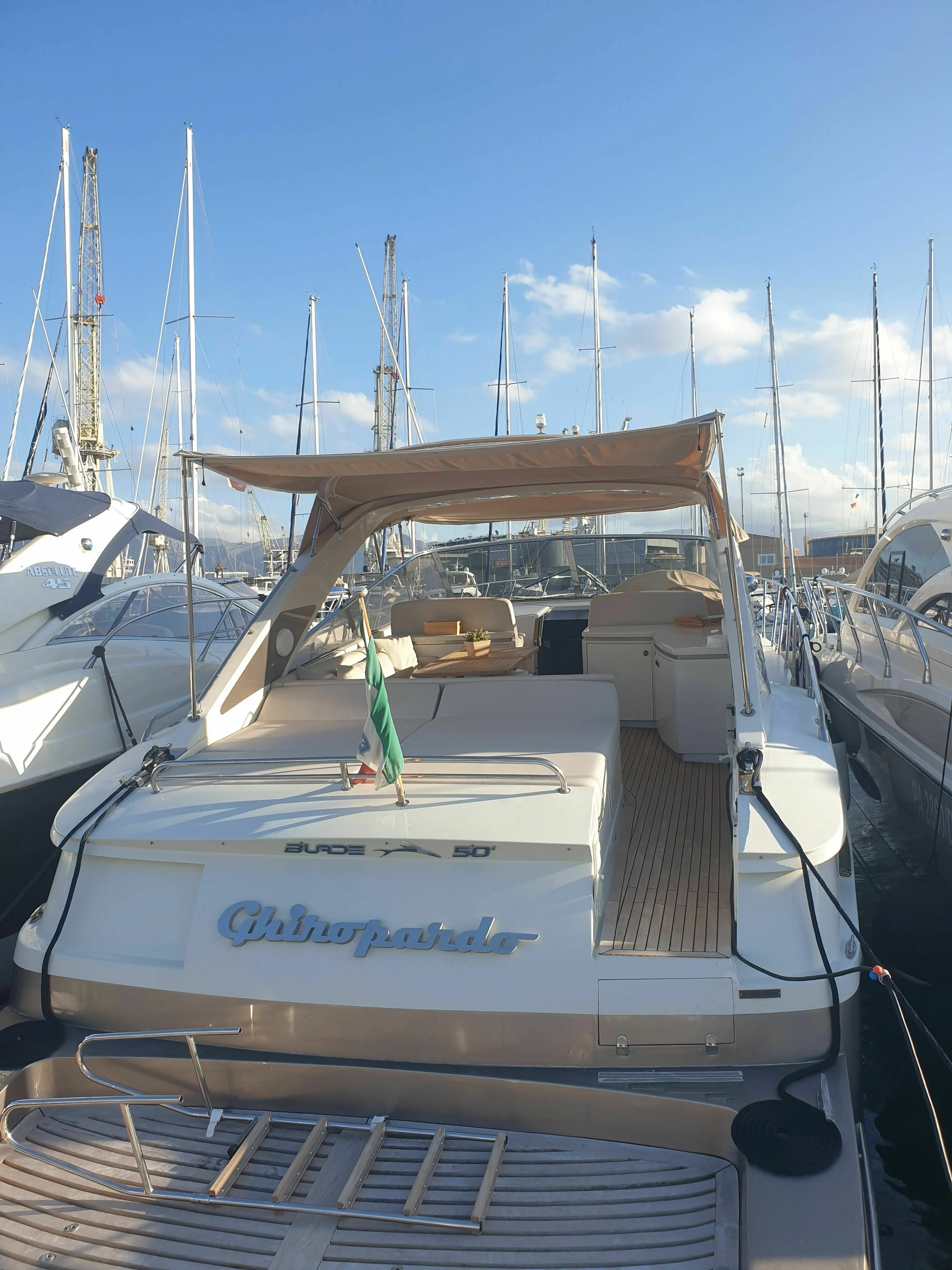 Explore Palermo on a 15m Solare Blade 50 Motor Yacht Rental