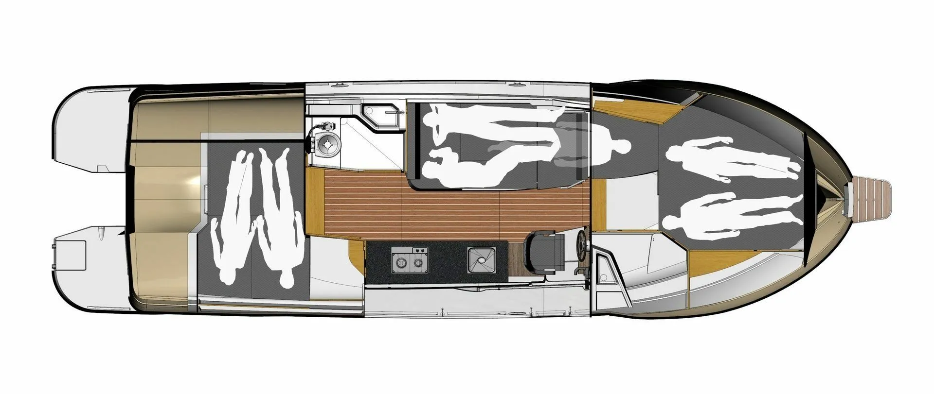Rent a 10.6m Motor Yacht Sun Camper 35 Flybridge in Wildau