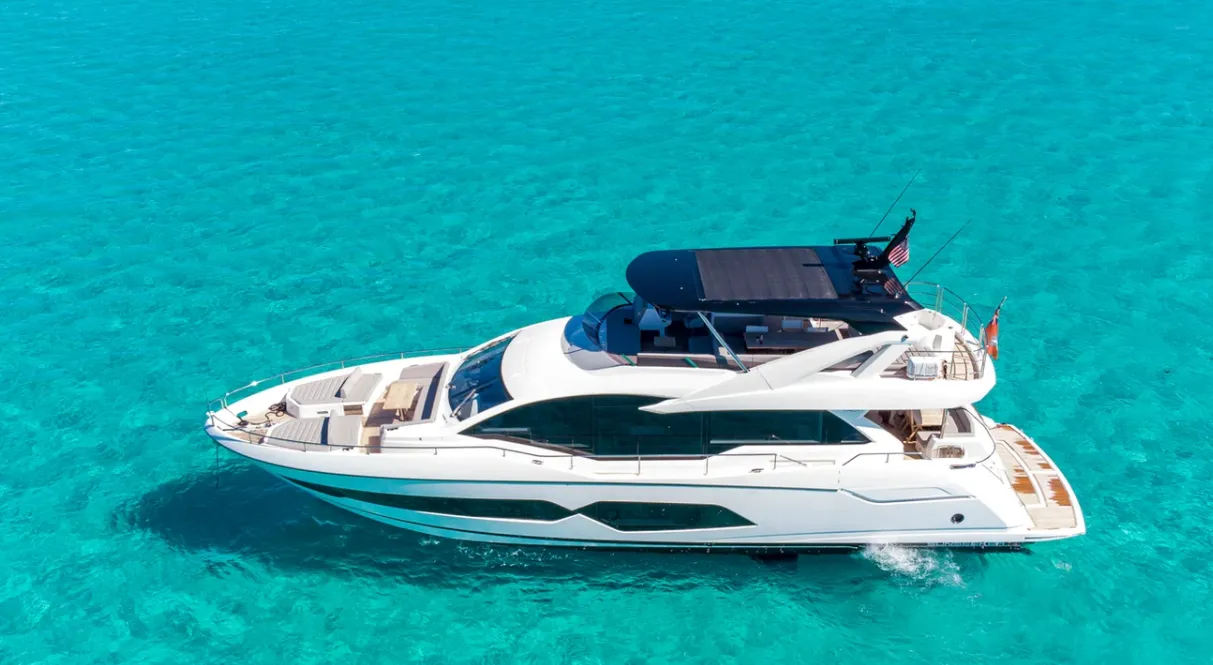 Explore Downtown Nassau on a 23.6m Sunseeker 76 Motor Yacht Rental